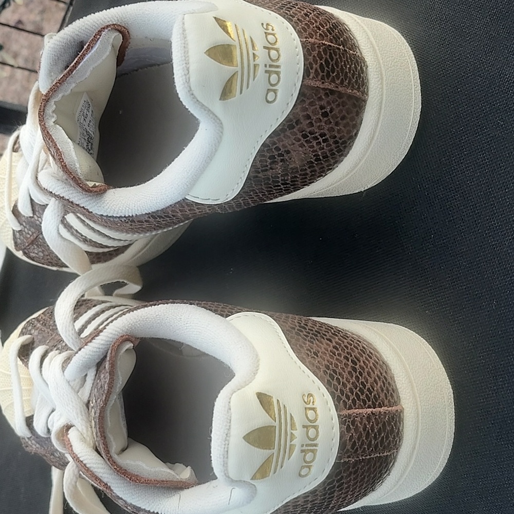 Adidas Superstar II Athletic Shoe Size 6 EUC Brown/Cream/Alumina Brown Snakeskin - Picture 6 of 16